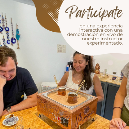 Clases de café turco en la arena en San José