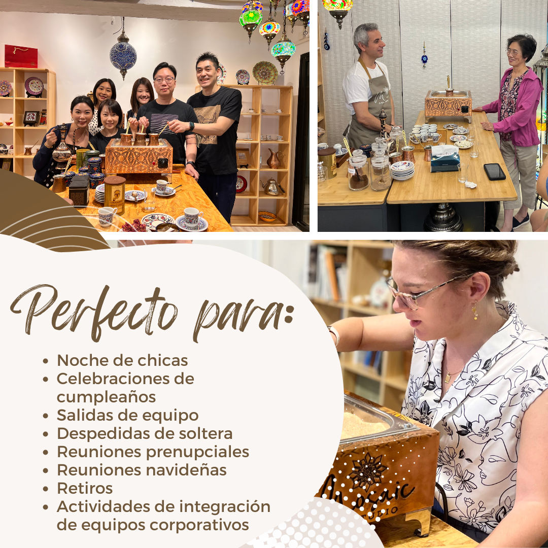 Clases de café turco en la arena en San José